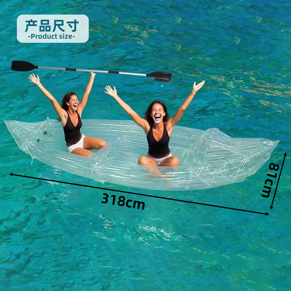 2 Person Transparent Inflatabl - đánh giá và giá Fishing Kayak Inflatable
