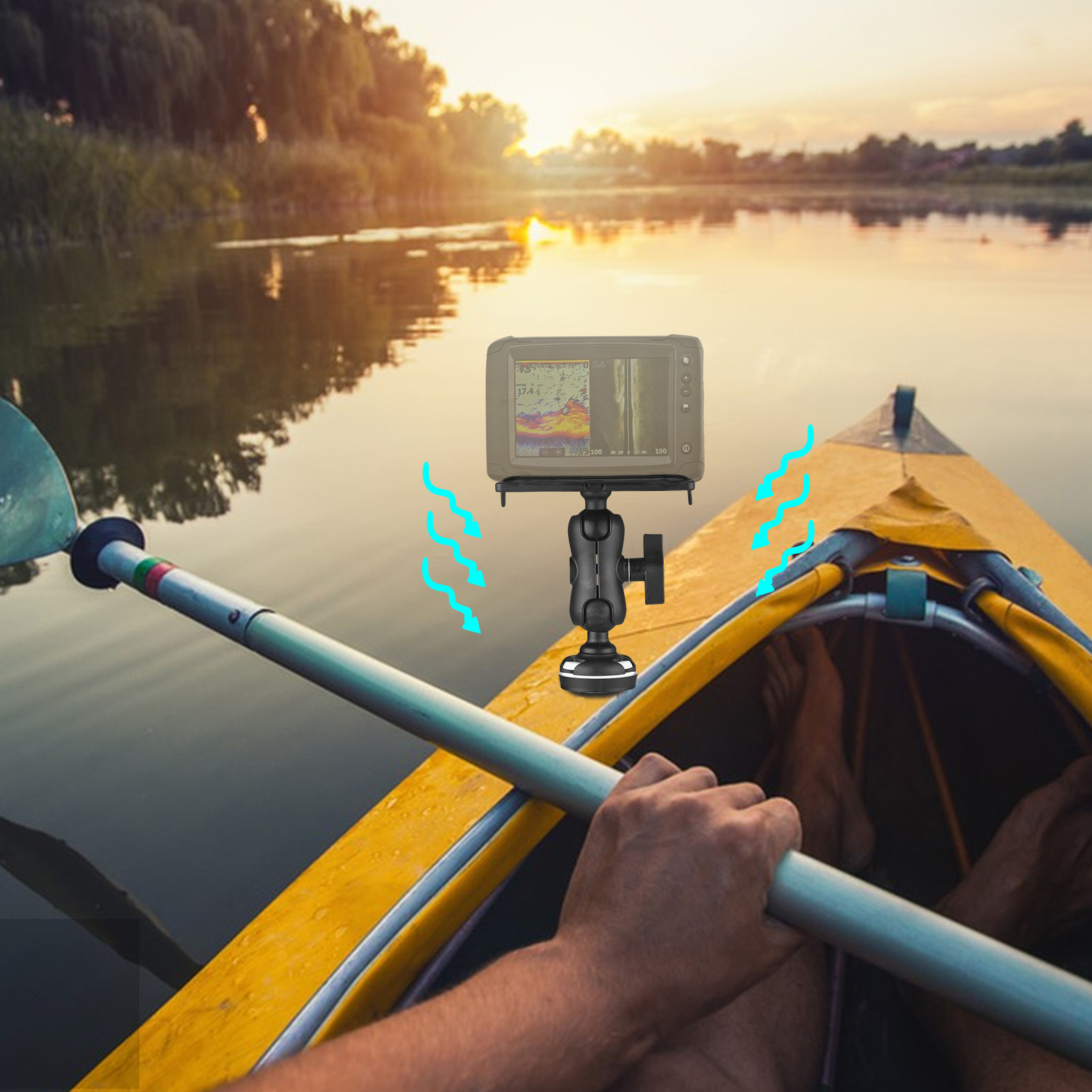 Fish Finder Mount with Rectang - đánh giá và giá Fishing Kayak Fish Finder Mount
