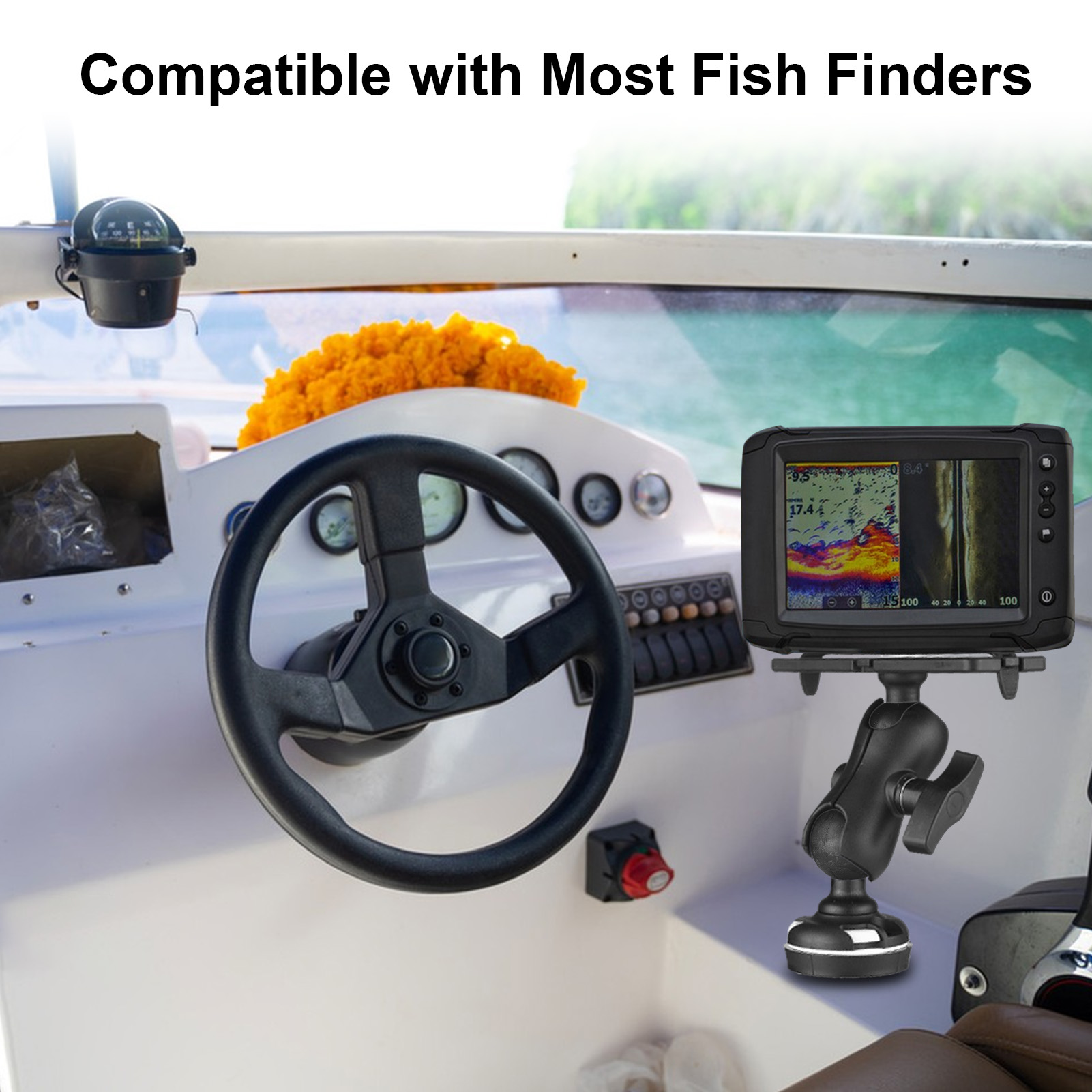 Fish Finder Mount with Rectang - đánh giá và giá Fishing Kayak Fish Finder Mount
